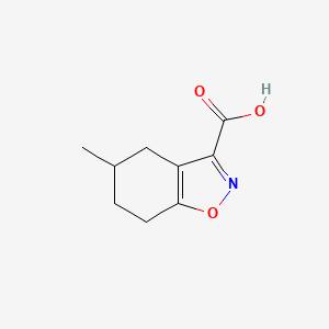 molecular formula C9H11NO3 B1274647 5-Methyl-4,5,6,7-tetrahydro-1,2-benzoxazole-3-carboxylic acid CAS No. 832737-91-4