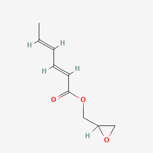 molecular formula C9H12O3 B12746474 Glycidyl sorbate CAS No. 63623-06-3