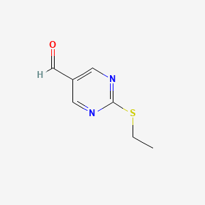 molecular formula C7H8N2OS B1274648 2-Ethylsulfanyl-pyrimidine-5-carbaldehyde CAS No. 876890-28-7