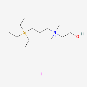 molecular formula C13H32INOSi B12746565 Dimethyl(2-hydroxyethyl)(3-(triethylsilyl)propyl)ammonium iodide CAS No. 84584-65-6