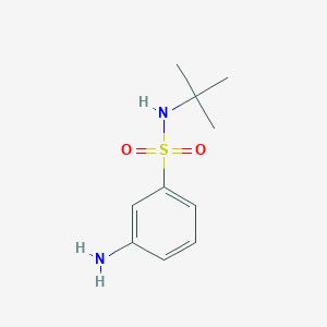 molecular formula C10H16N2O2S B1274658 3-amino-N-(tert-butyl)benzenesulfonamide CAS No. 608523-94-0