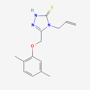 molecular formula C14H17N3OS B1274662 4-allyl-5-[(2,5-dimethylphenoxy)methyl]-4H-1,2,4-triazole-3-thiol CAS No. 590354-68-0
