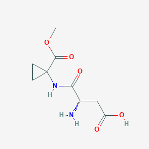molecular formula C9H14N2O5 B12746627 Methyl N-(L-aspartyl)-1-aminocyclopropanecarboxylate CAS No. 92398-42-0
