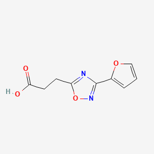molecular formula C9H8N2O4 B1274667 3-[3-(2-Furyl)-1,2,4-oxadiazol-5-yl]propanoic acid CAS No. 878437-14-0