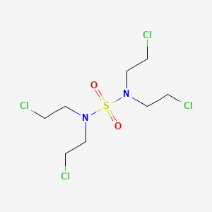 molecular formula C8H16Cl4N2O2S B12746670 N,N,N',N'-Tetrabis(2-chloroethyl)sulfamide CAS No. 90326-32-2
