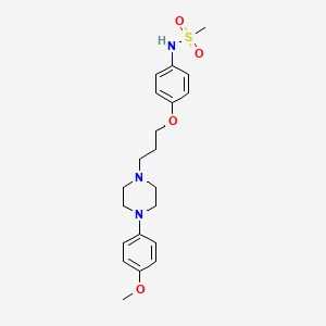 molecular formula C21H29N3O4S B12746701 Methanesulfonamide, N-(4-(3-(4-(4-methoxyphenyl)-1-piperazinyl)propoxy)phenyl)- CAS No. 85868-60-6