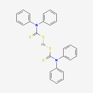 molecular formula C26H20N2PbS4 B12746706 Lead diphenyldithiocarbamate CAS No. 75790-73-7