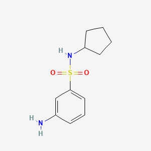 molecular formula C11H16N2O2S B1274676 3-Amino-N-cyclopentyl-benzenesulfonamide CAS No. 436095-38-4