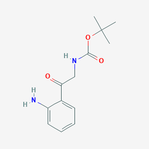 molecular formula C13H18N2O3 B127468 [2-(2-Amino-phenyl)-2-oxo-ethyl]-carbamic acid tert-butyl ester CAS No. 155301-82-9
