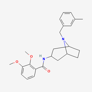 molecular formula C24H30N2O3 B12746870 exo-2,3-Dimethoxy-N-(8-((3-methylphenyl)methyl)-8-azabicyclo(3.2.1)oct-3-yl)benzamide CAS No. 83130-52-3