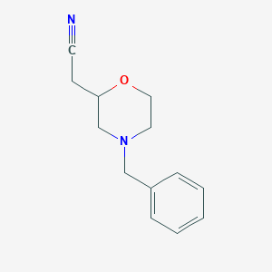 4-Benzyl-2-morpholineacetonitrile