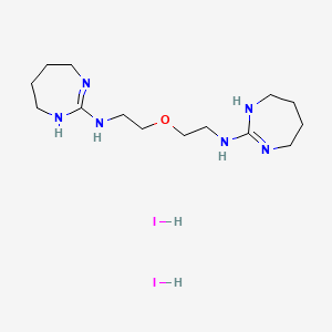 molecular formula C14H30I2N6O B12746968 N,N'-(Oxydi-2,1-ethanediyl)bis(4,5,6,7-tetrahydro-1H-1,3-diazepin-2-amine) dihydriodide CAS No. 82911-02-2