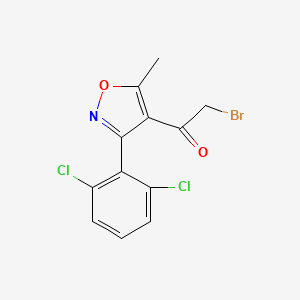 molecular formula C12H8BrCl2NO2 B1274697 2-Bromo-1-[3-(2,6-dichlorophenyl)-5-methyl-1,2-oxazol-4-yl]ethanone 