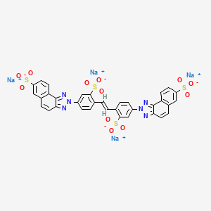 molecular formula C34H18N6Na4O12S4 B12747021 Fluorescent brightener 47 CAS No. 34087-70-2