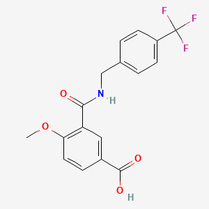 molecular formula C17H14F3NO4 B12747079 Unii-WY74vse2QY CAS No. 330861-58-0