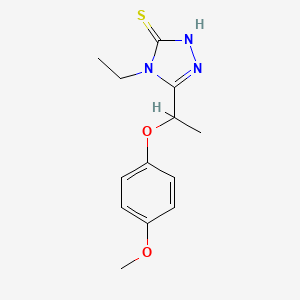 4-ethyl-5-[1-(4-methoxyphenoxy)ethyl]-4H-1,2,4-triazole-3-thiol
