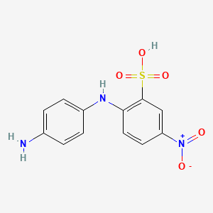 molecular formula C12H11N3O5S B1274721 Benzenesulfonic acid, 2-[(4-aminophenyl)amino]-5-nitro- CAS No. 91-29-2