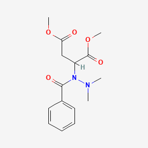 molecular formula C15H20N2O5 B12747269 Dimethyl (1-benzoyl-2,2-dimethylhydrazino)butanedioate CAS No. 96804-16-9