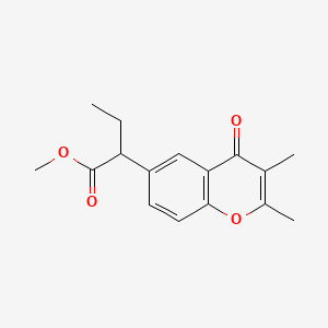 molecular formula C16H18O4 B12747286 Methyl 2-(2,3-dimethylchromon-6-yl)butanoate CAS No. 173469-70-0