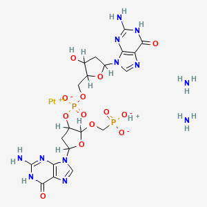 molecular formula C20H30N12O13P2Pt B12747314 Ptn-d(pgpg) CAS No. 81119-95-1