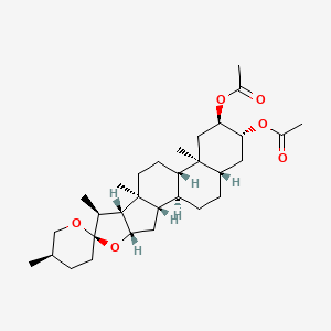 molecular formula C31H48O6 B12747349 Gitogenin diacetate CAS No. 3399-20-0