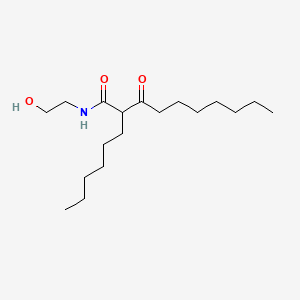 molecular formula C18H35NO3 B12747392 Hexyloxodecanamide monoethanolamide CAS No. 884905-11-7