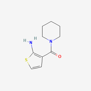 molecular formula C10H14N2OS B1274741 3-(Piperidin-1-ylcarbonyl)thien-2-ylamine CAS No. 590351-58-9