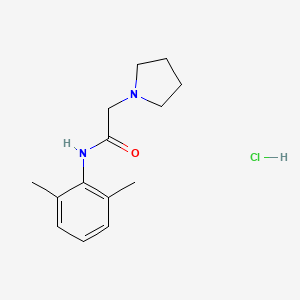 molecular formula C14H21ClN2O B12747415 Pyrrocaine hydrochloride CAS No. 2210-64-2