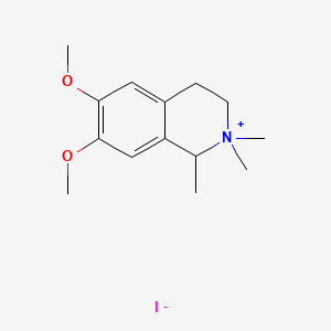 molecular formula C14H22INO2 B12747452 Carnegine methyliodide CAS No. 5911-58-0