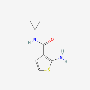 molecular formula C8H10N2OS B1274755 2-氨基-N-环丙基噻吩-3-羧酰胺 CAS No. 590352-44-6