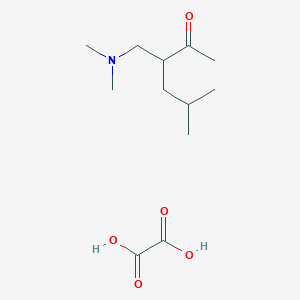 molecular formula C12H23NO5 B12747598 3-((Dimethylamino)methyl)-5-methylhexan-2-one oxalate CAS No. 2102090-17-3
