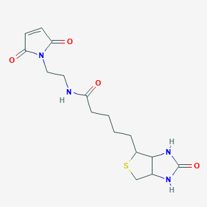 molecular formula C16H22N4O4S B1274763 N-(2-(2,5-Dioxo-2,5-dihydro-1H-pyrrol-1-yl)ethyl)-5-(2-oxohexahydro-1H-thieno[3,4-d]imidazol-4-yl)pentanamide 