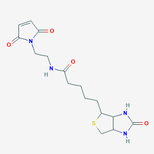 molecular formula C16H22N4O4S B1274763 N-[2-(2,5-dioxopyrrol-1-yl)ethyl]-5-(2-oxo-1,3,3a,4,6,6a-hexahydrothieno[3,4-d]imidazol-4-yl)pentanamide 