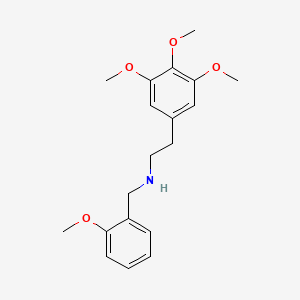 molecular formula C19H25NO4 B12747667 NBOMe-mescaline CAS No. 1354632-01-1