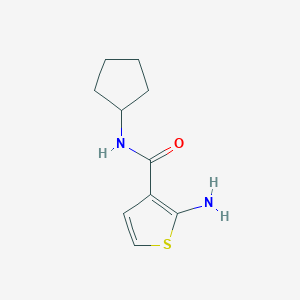 molecular formula C10H14N2OS B1274772 2-amino-N-cyclopentylthiophene-3-carboxamide CAS No. 590353-66-5