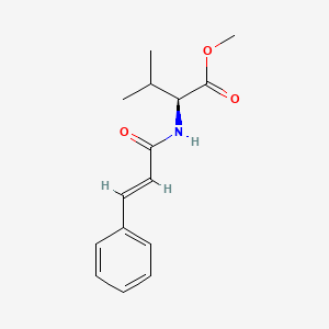 molecular formula C15H19NO3 B12747720 N-Cinnamoyl-D,L-valine methyl ester CAS No. 127750-57-6