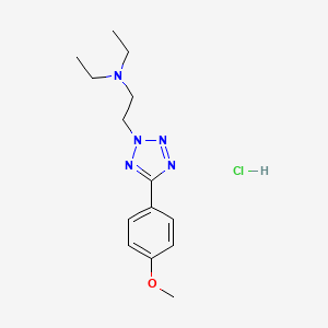 molecular formula C14H22ClN5O B12747752 N,N-diethyl-2-[5-(4-methoxyphenyl)tetrazol-2-yl]ethanamine;hydrochloride CAS No. 158553-48-1