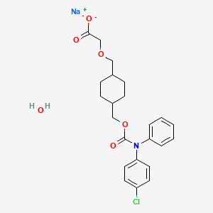 molecular formula C23H27ClNNaO6 B12747756 Ralinepag sodium monohydrate CAS No. 1187857-75-5
