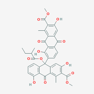 molecular formula C39H32O13 B12747790 scutianthraquinone A CAS No. 1160579-07-6