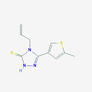 molecular formula C10H11N3S2 B1274783 4-烯丙基-5-(5-甲基噻吩-3-基)-4H-1,2,4-三唑-3-硫醇 CAS No. 588680-35-7