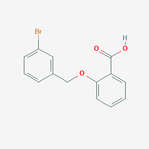 molecular formula C14H11BrO3 B1274787 2-[(3-Bromobenzyl)oxy]benzoic acid CAS No. 743453-43-2