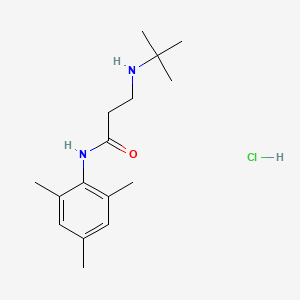 molecular formula C16H27ClN2O B12747922 Propanamide, 3-((1,1-dimethylethyl)amino)-N-(2,4,6-trimethylphenyl)-, monohydrochloride CAS No. 121513-26-6