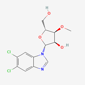 molecular formula C13H14Cl2N2O4 B12747963 Benzimidazole, 5,6-dichloro-1-(3-O-methyl-beta-D-ribofuranosyl)- CAS No. 82280-35-1