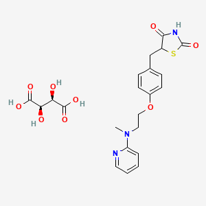 molecular formula C22H25N3O9S B12747965 Rosiglitazone tartrate CAS No. 397263-86-4
