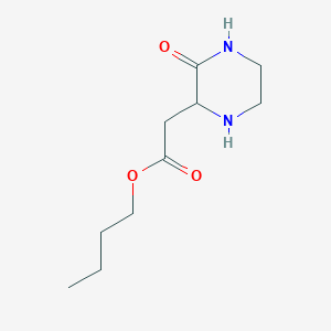 molecular formula C10H18N2O3 B1274799 Butyl 2-(3-oxopiperazin-2-yl)acetate CAS No. 90973-88-9