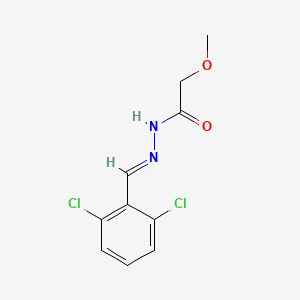 molecular formula C10H10Cl2N2O2 B12747995 Methoxyacetic acid (2,6-dichlorobenzylidene)hydrazide CAS No. 128153-79-7