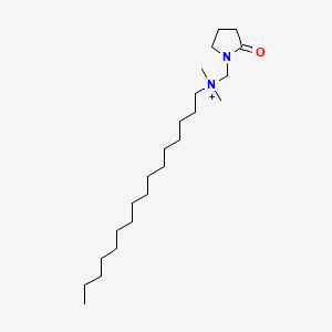 molecular formula C23H47N2O+ B12748012 Cetyl pyrrolidonylmethyl dimonium chloride CAS No. 115612-97-0