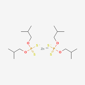 molecular formula C16H36O4P2S4Zn B12748037 Zinc bis(O,O-diisobutyl) bis(dithiophosphate) CAS No. 1023269-74-0