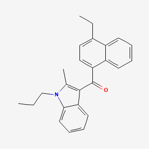 molecular formula C25H25NO B12748127 (4-Ethyl-1-naphthalenyl)(2-methyl-1-propyl-1H-indol-3-yl)methanone CAS No. 824959-72-0
