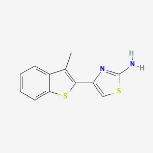 molecular formula C12H10N2S2 B1274816 4-(3-Methyl-1-benzothiophen-2-yl)-1,3-thiazol-2-amine CAS No. 21036-85-1